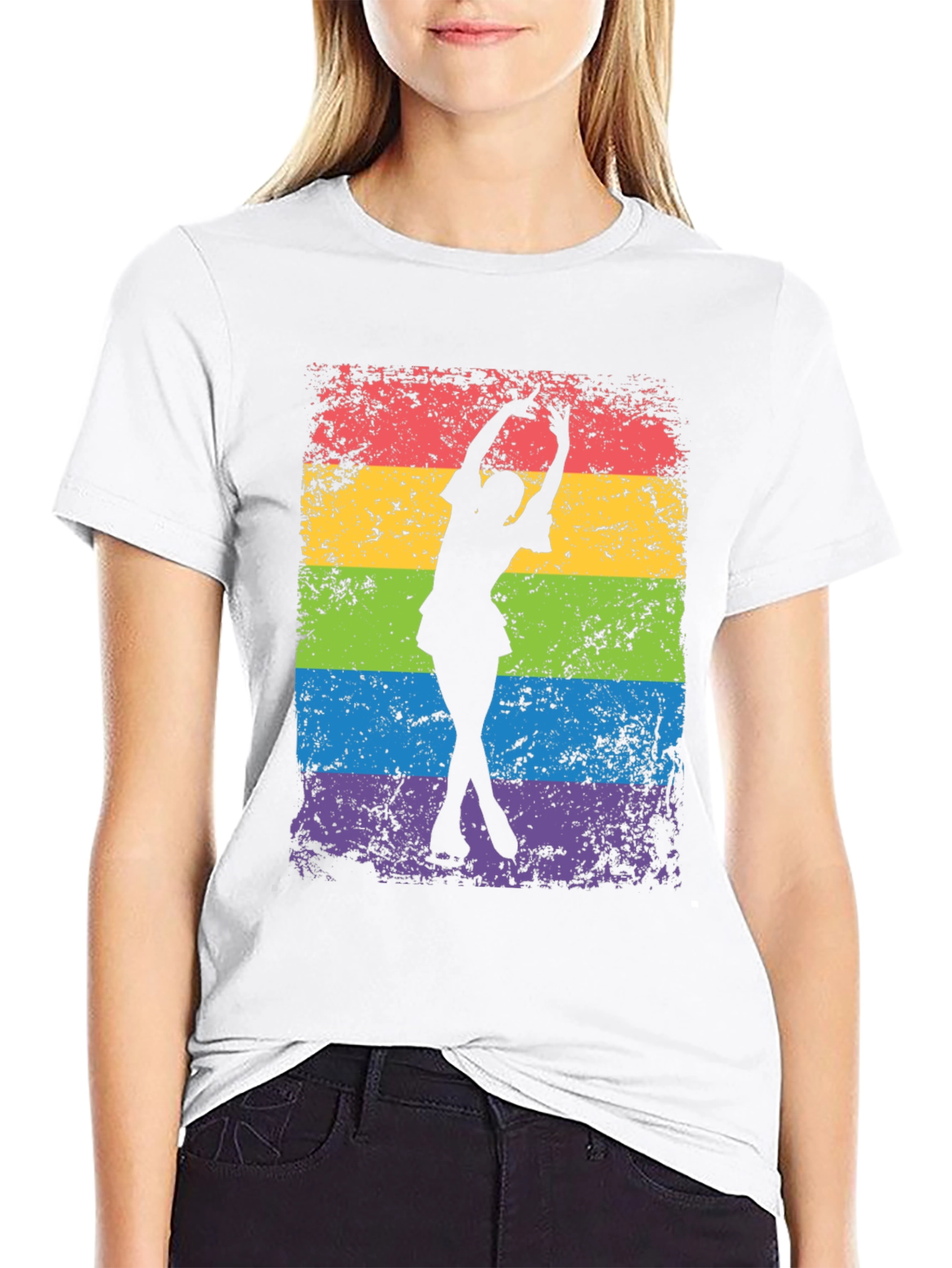 Pride LGBTQ Ice Skater Graphic Tee
