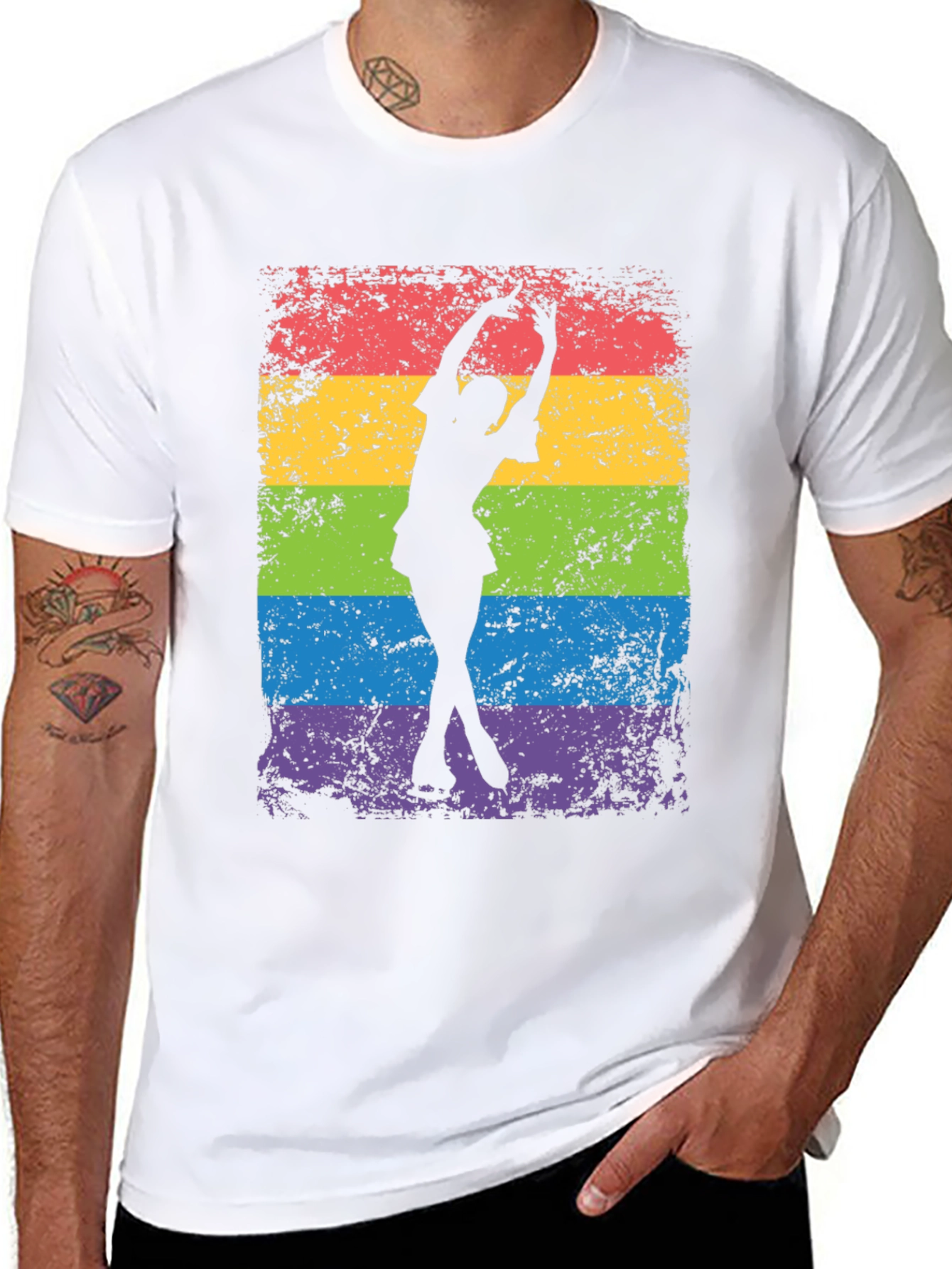 Pride LGBTQ Ice Skater Graphic Tee