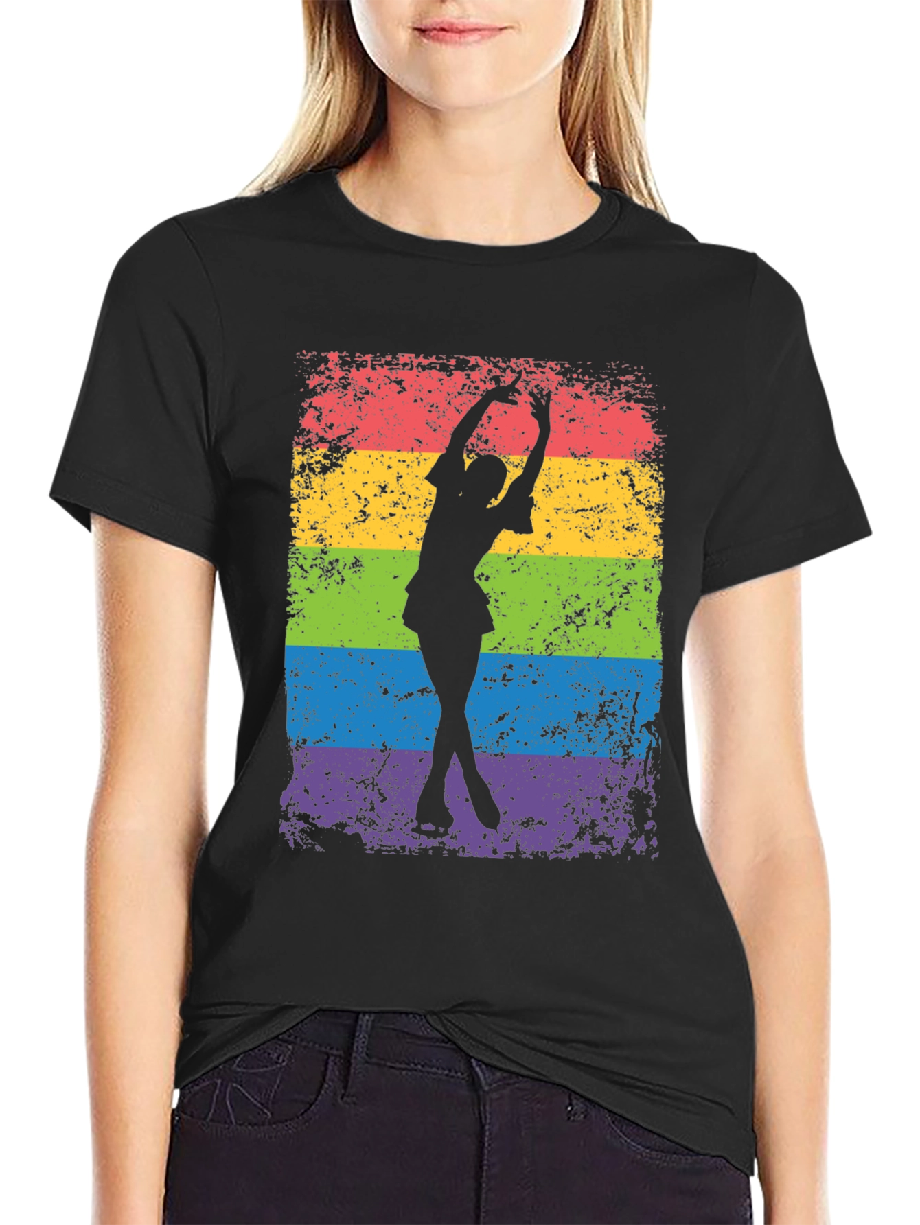 Pride LGBTQ Ice Skater Graphic Tee