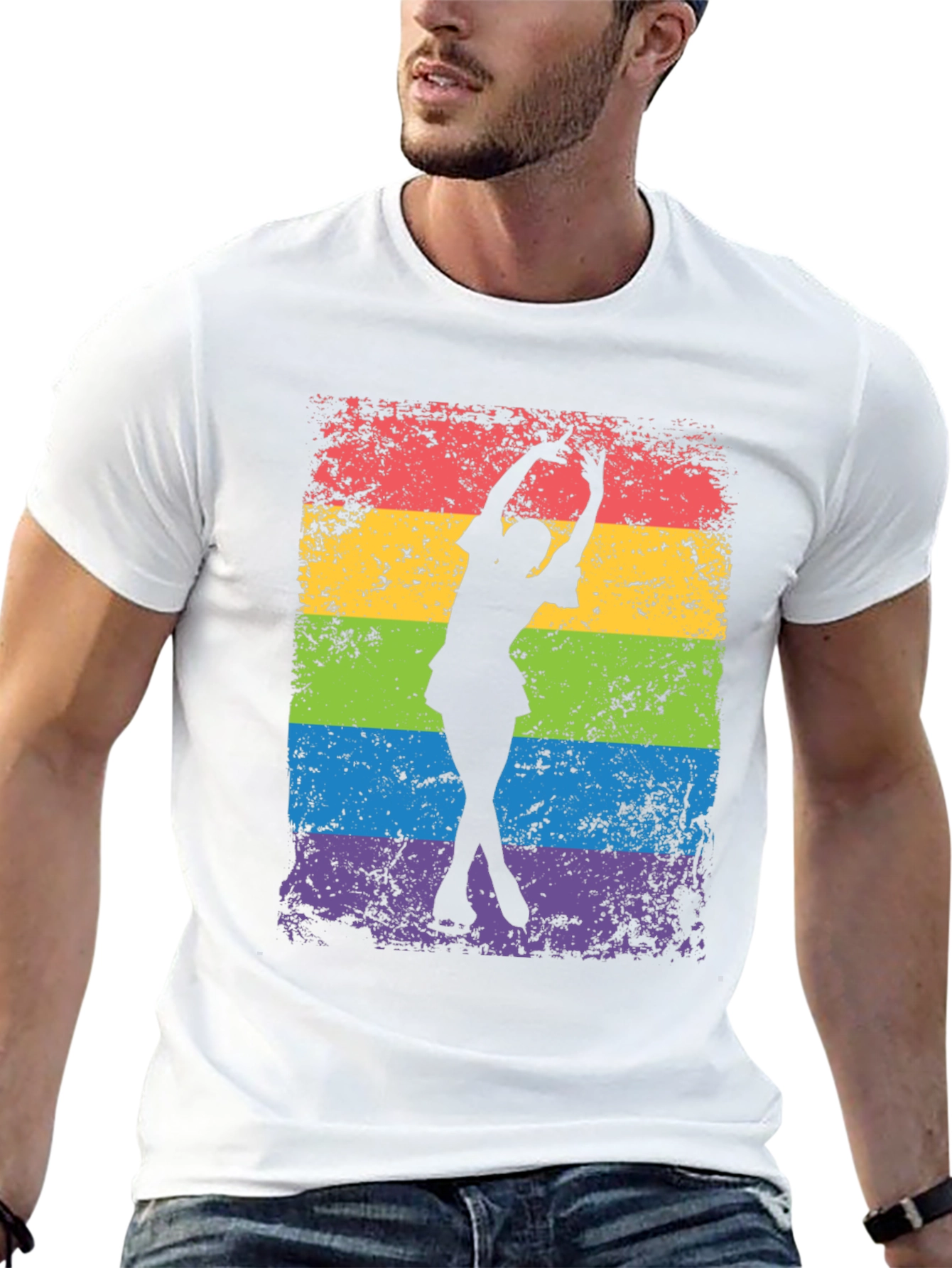 Pride LGBTQ Ice Skater Graphic Tee