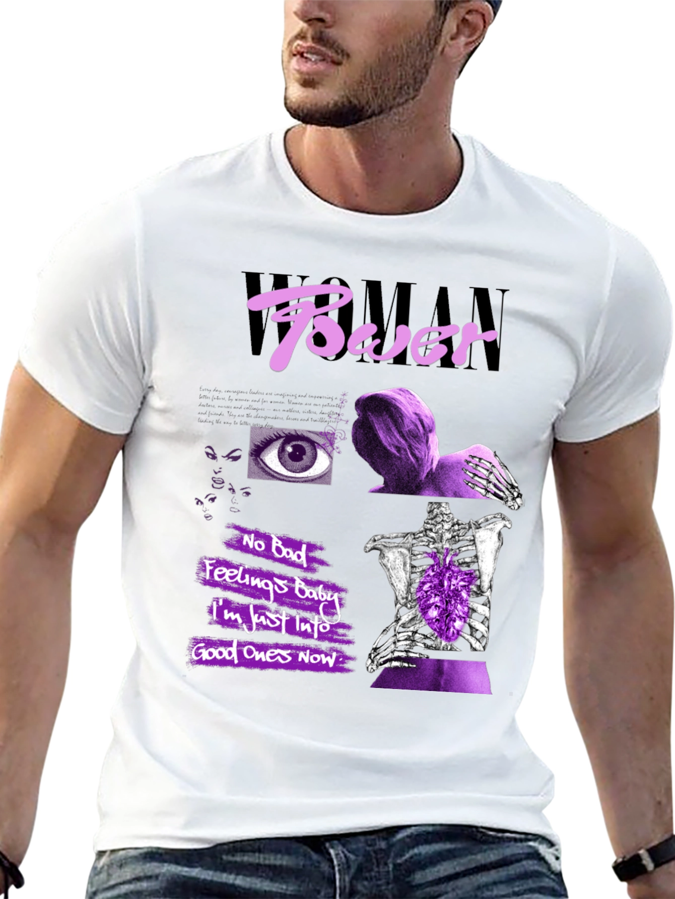 Woman Power Graphic Print T-Shirt