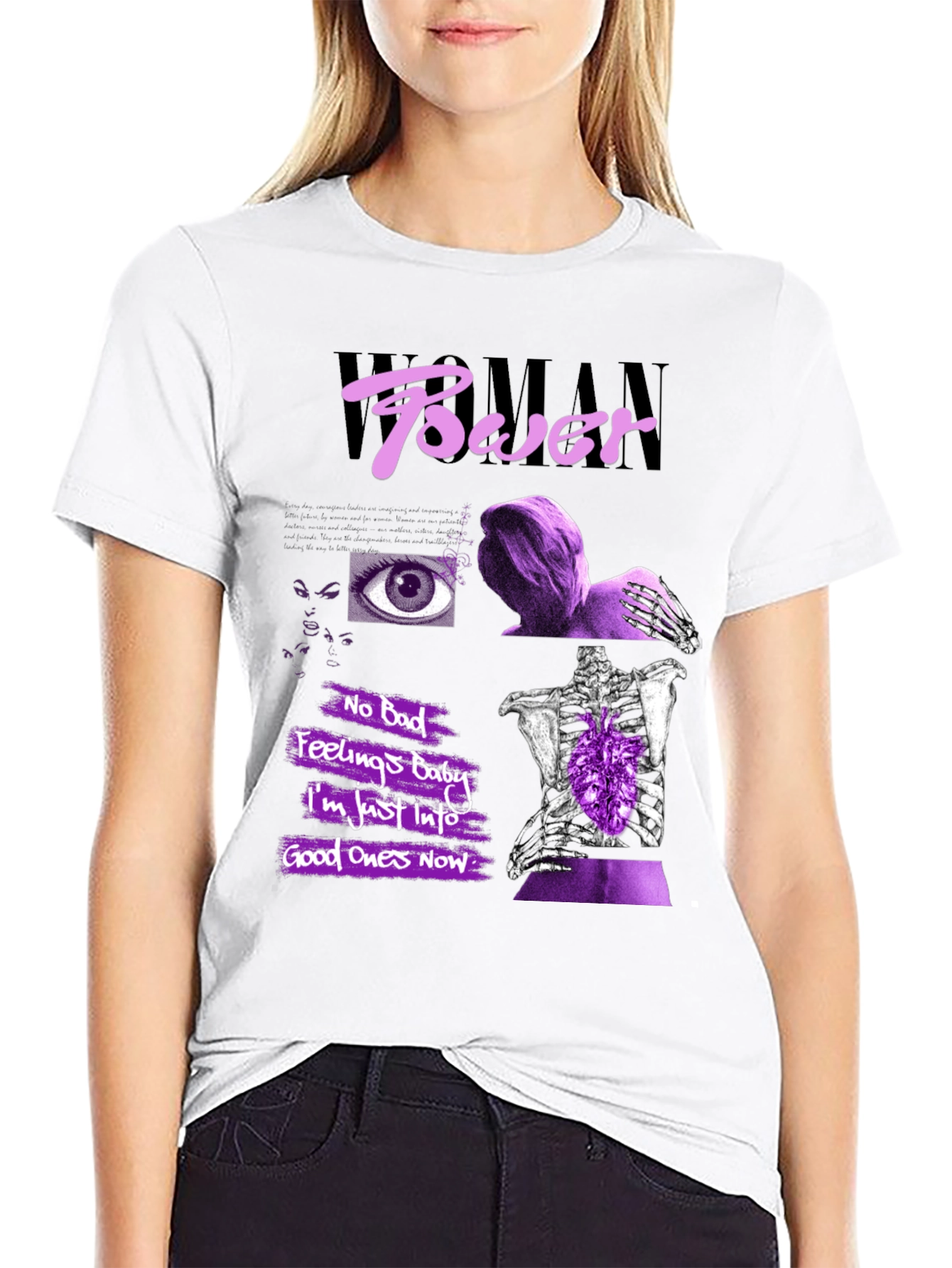 Woman Power Graphic Print T-Shirt