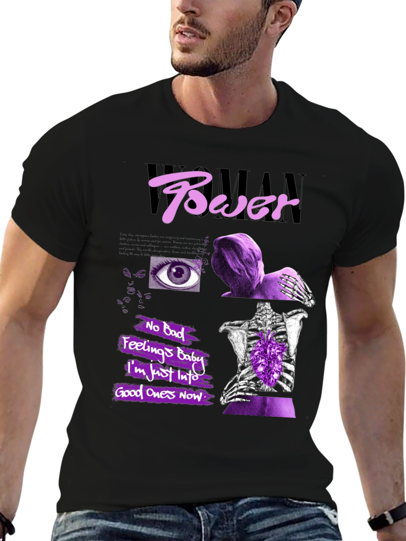 Woman Power Graphic Print T-Shirt