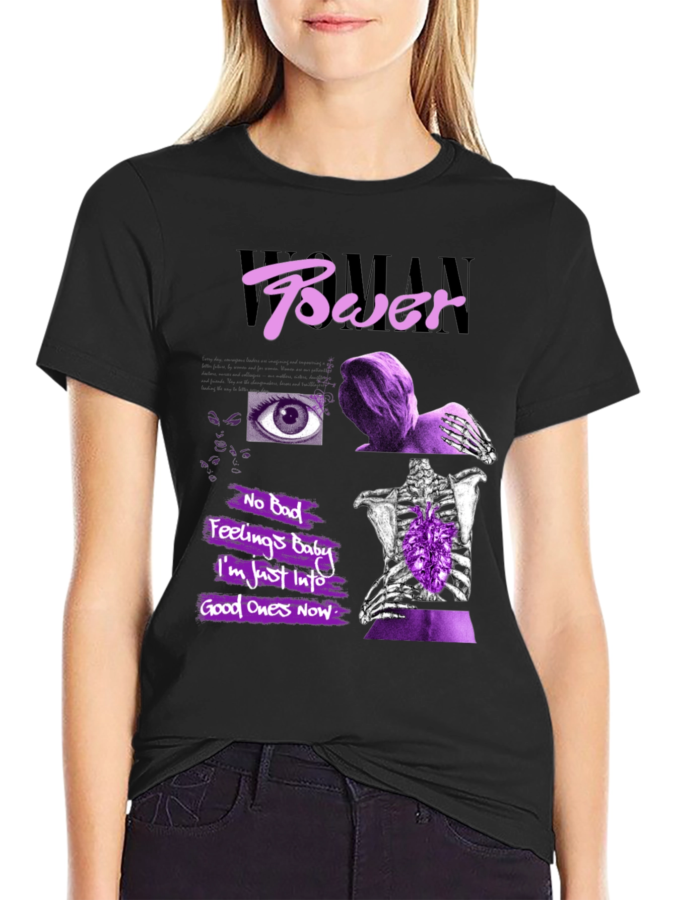 Woman Power Graphic Print T-Shirt