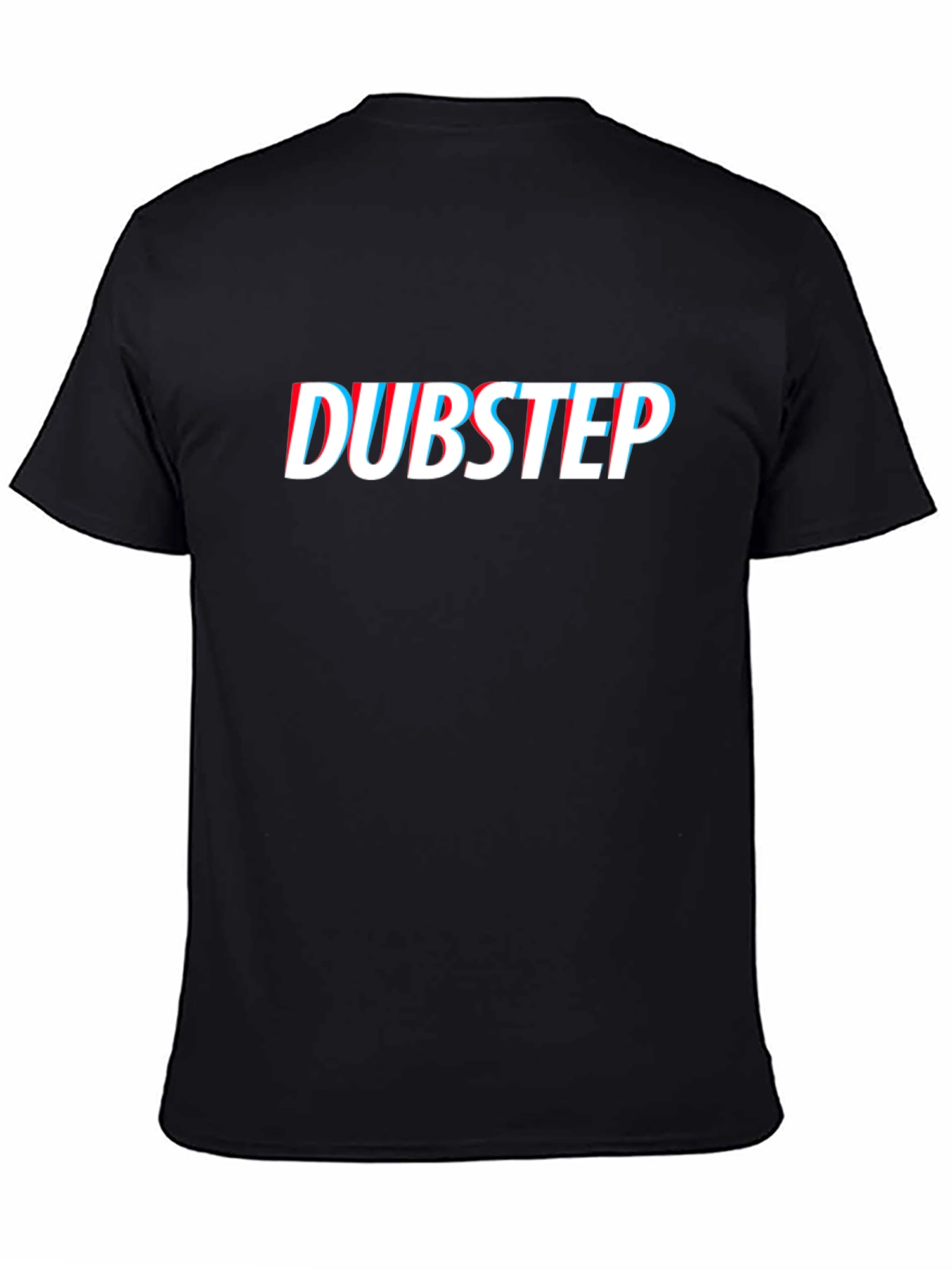 Dubstep Graphic Tee - Black Cotton Blend Casual T-Shirt