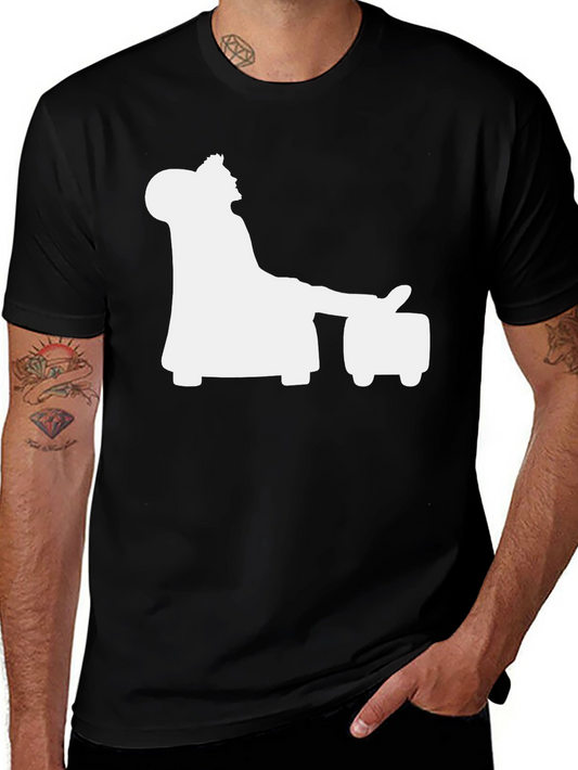 Relaxing Silhouette Graphic Tee - Black Casual Shirt