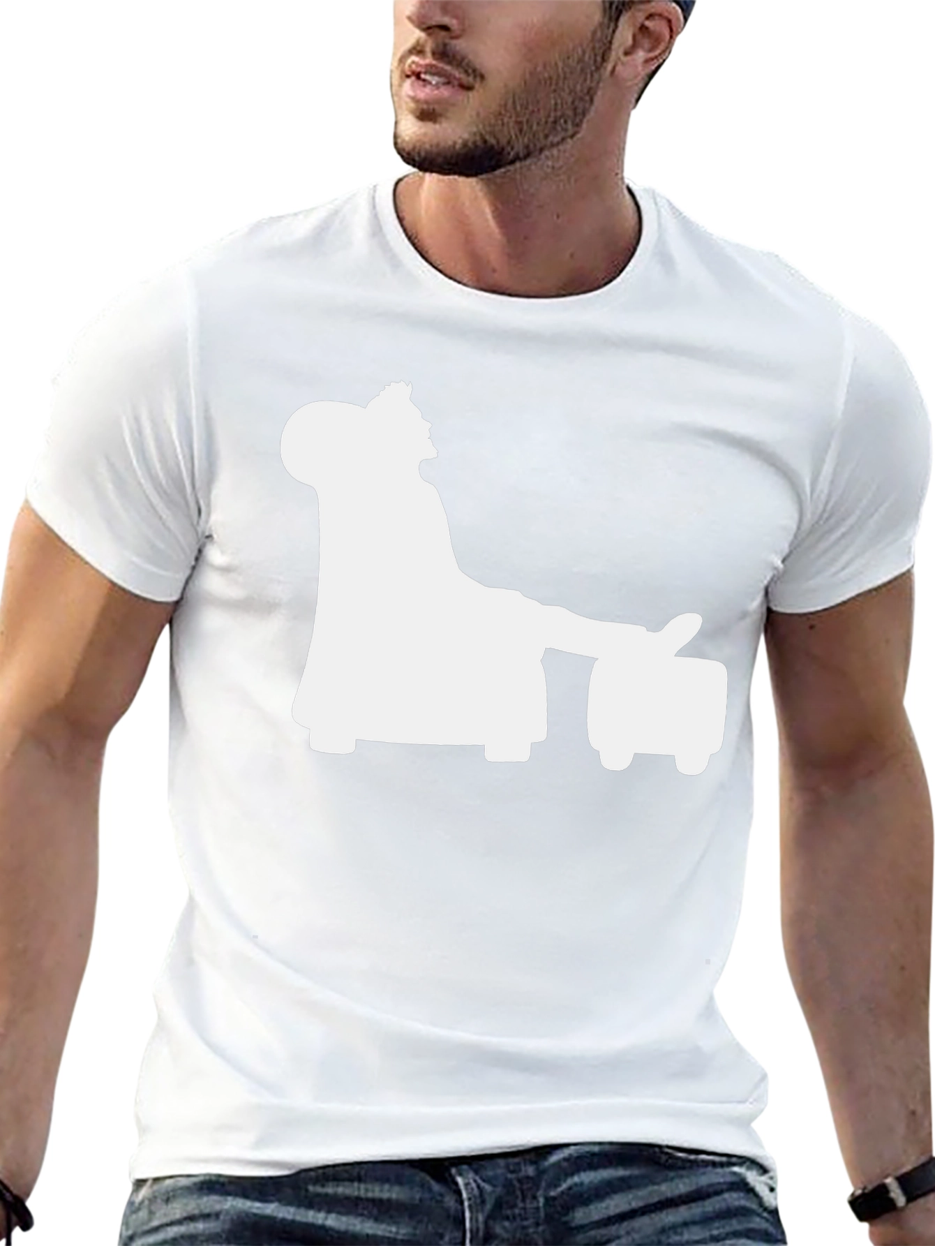 Relaxing Silhouette Graphic Tee - Black Casual Shirt
