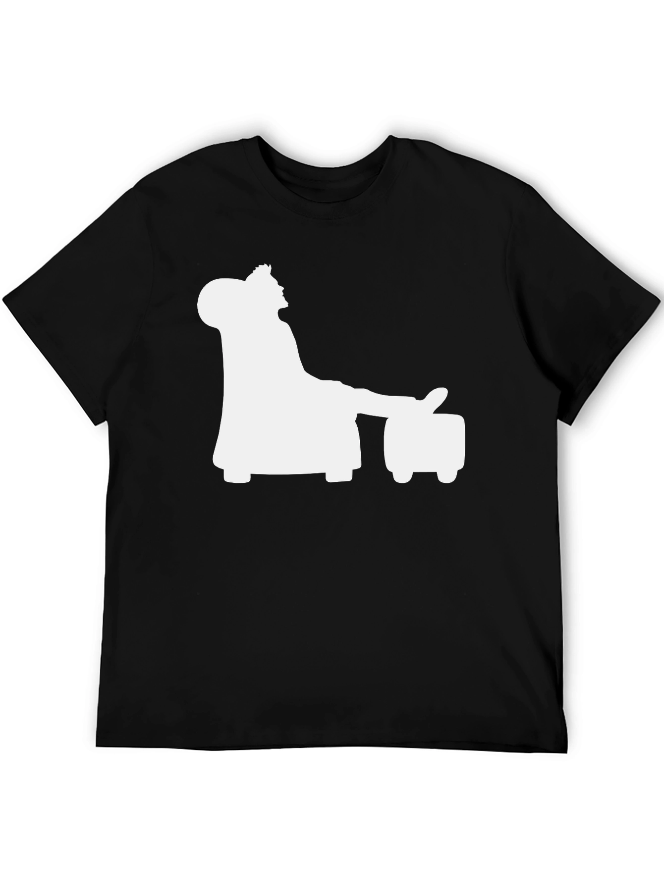 Relaxing Silhouette Graphic Tee - Black Casual Shirt