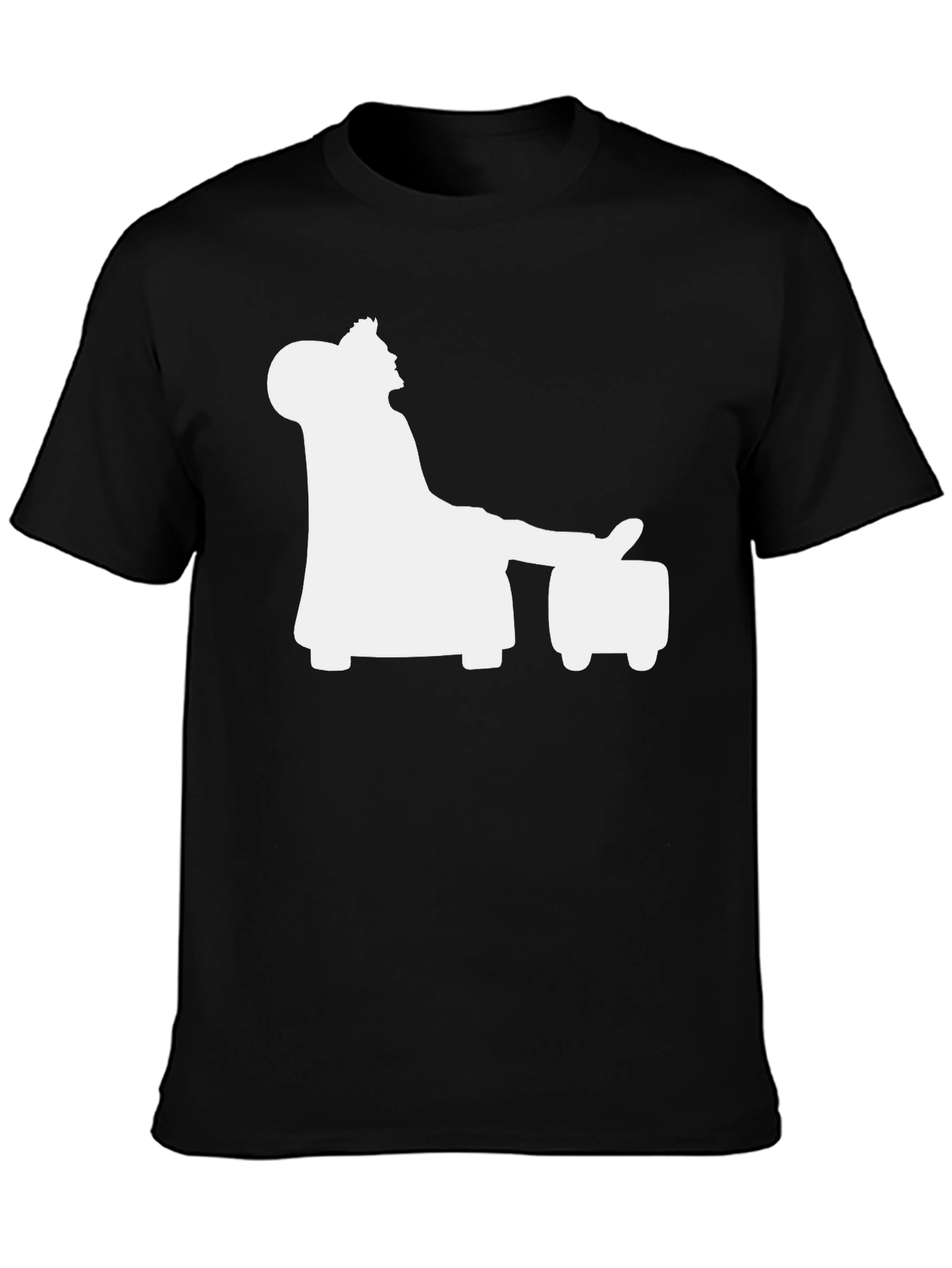 Relaxing Silhouette Graphic Tee - Black Casual Shirt