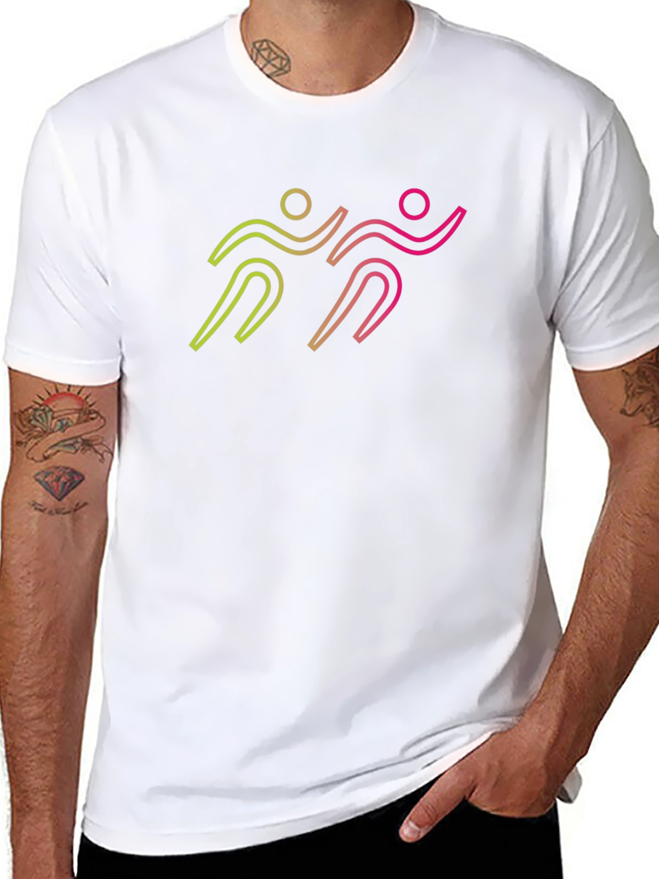 Runner Graphic Tee - Neon Style