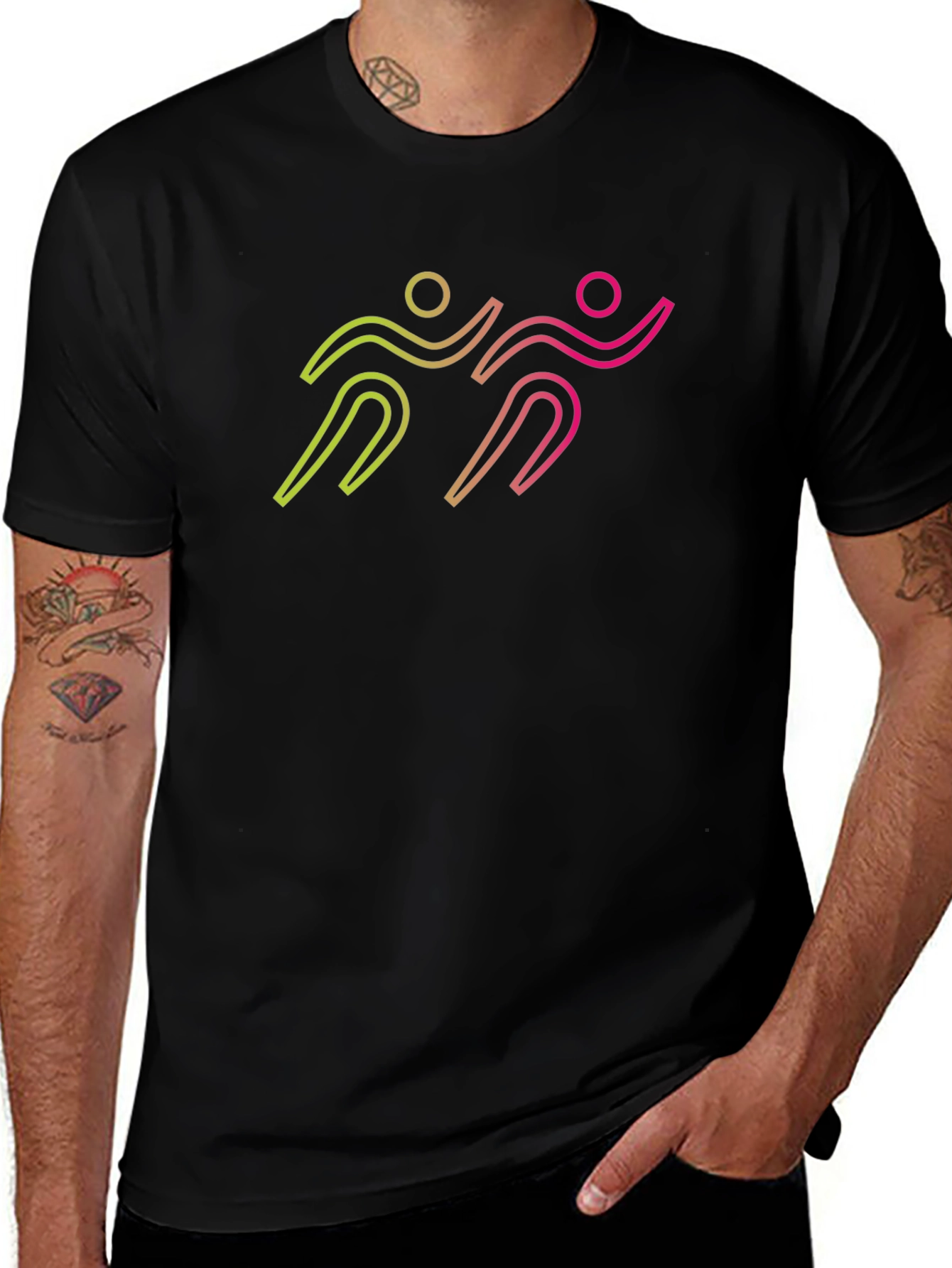 Runner Graphic Tee - Neon Style