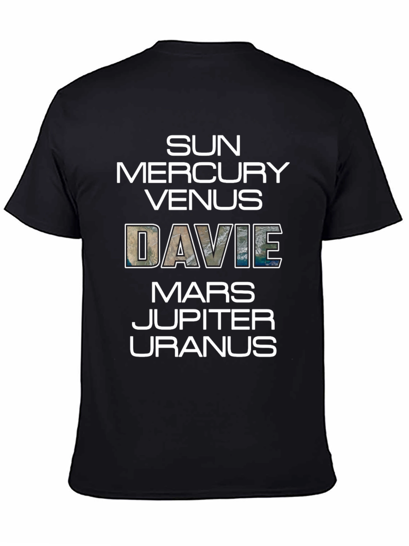 Planets Names Novelty Graphic T-Shirt