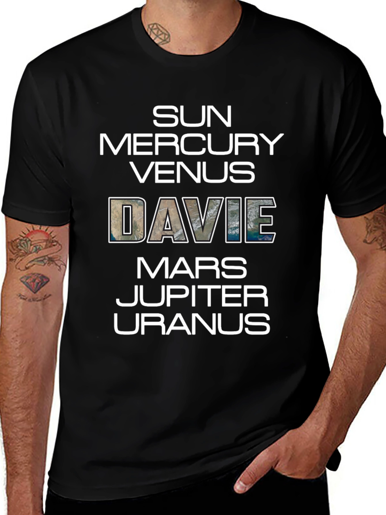 Planets Names Novelty Graphic T-Shirt