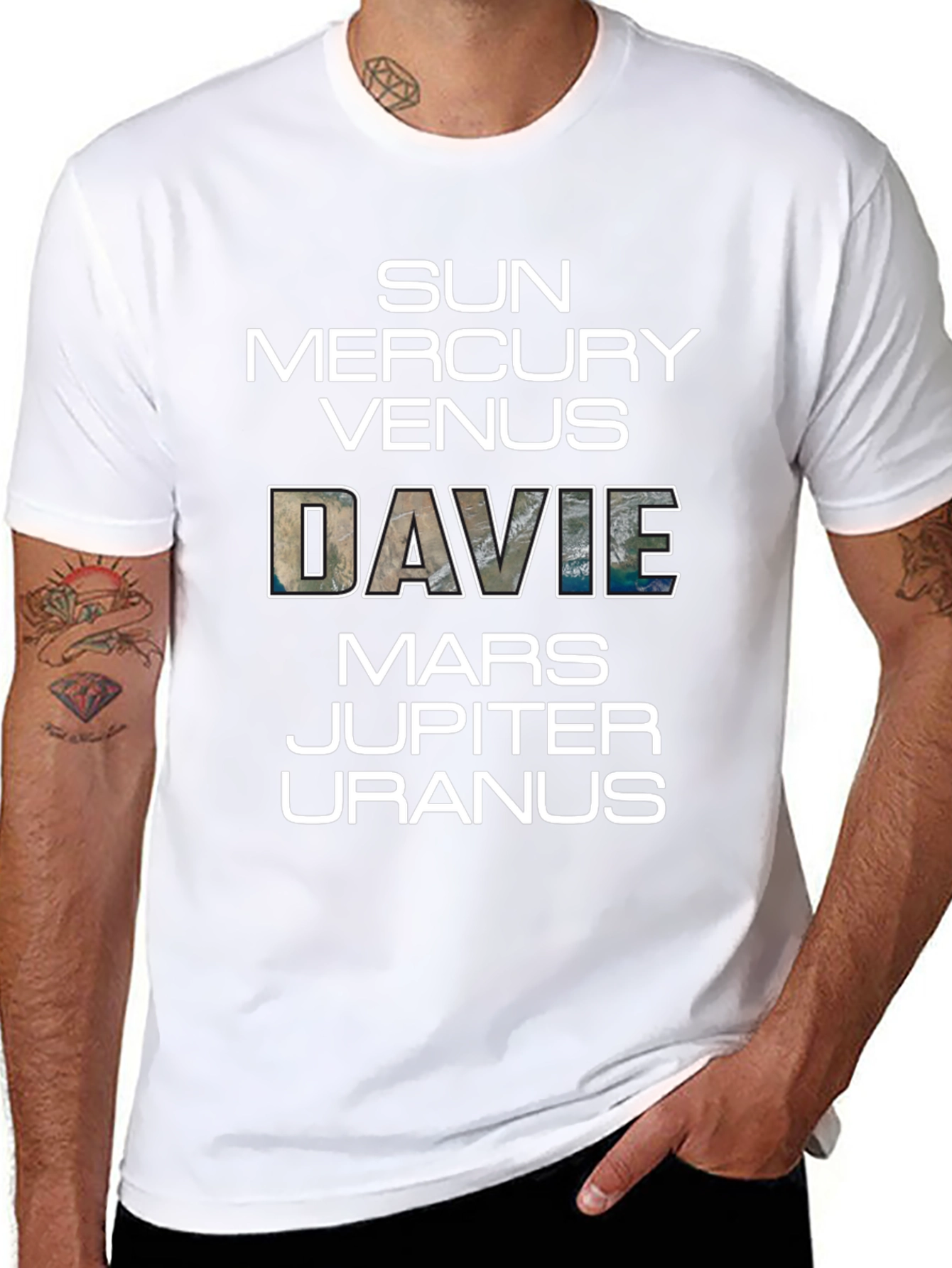 Planets Names Novelty Graphic T-Shirt