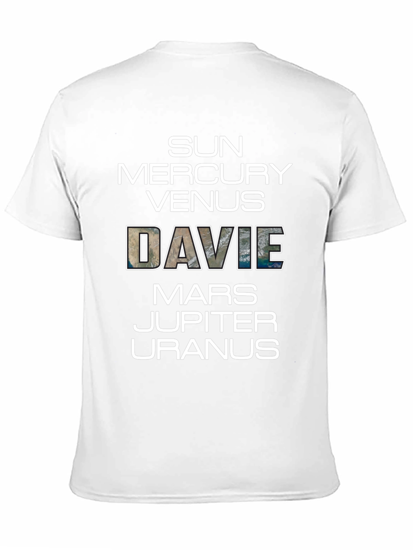 Planets Names Novelty Graphic T-Shirt