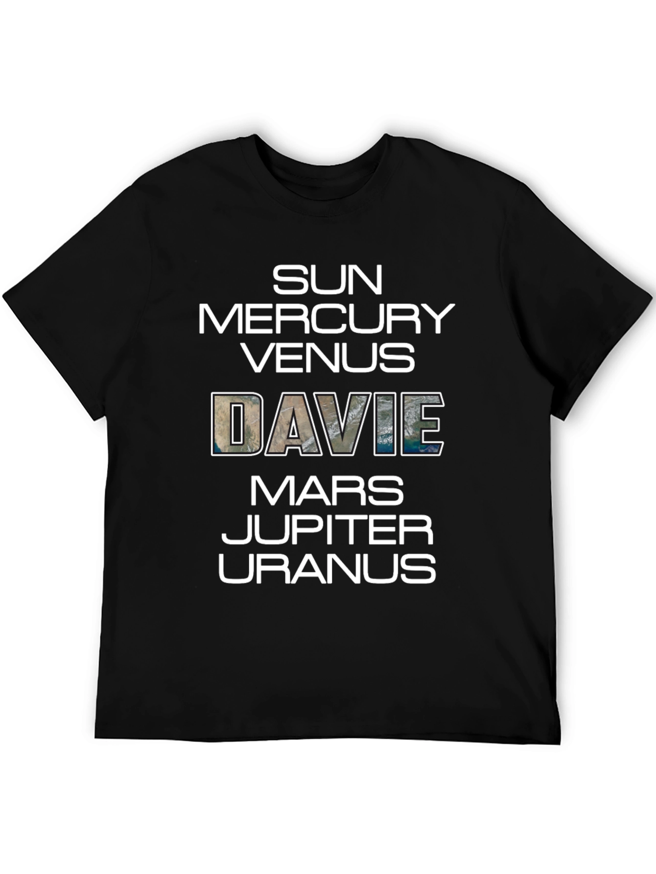 Planets Names Novelty Graphic T-Shirt
