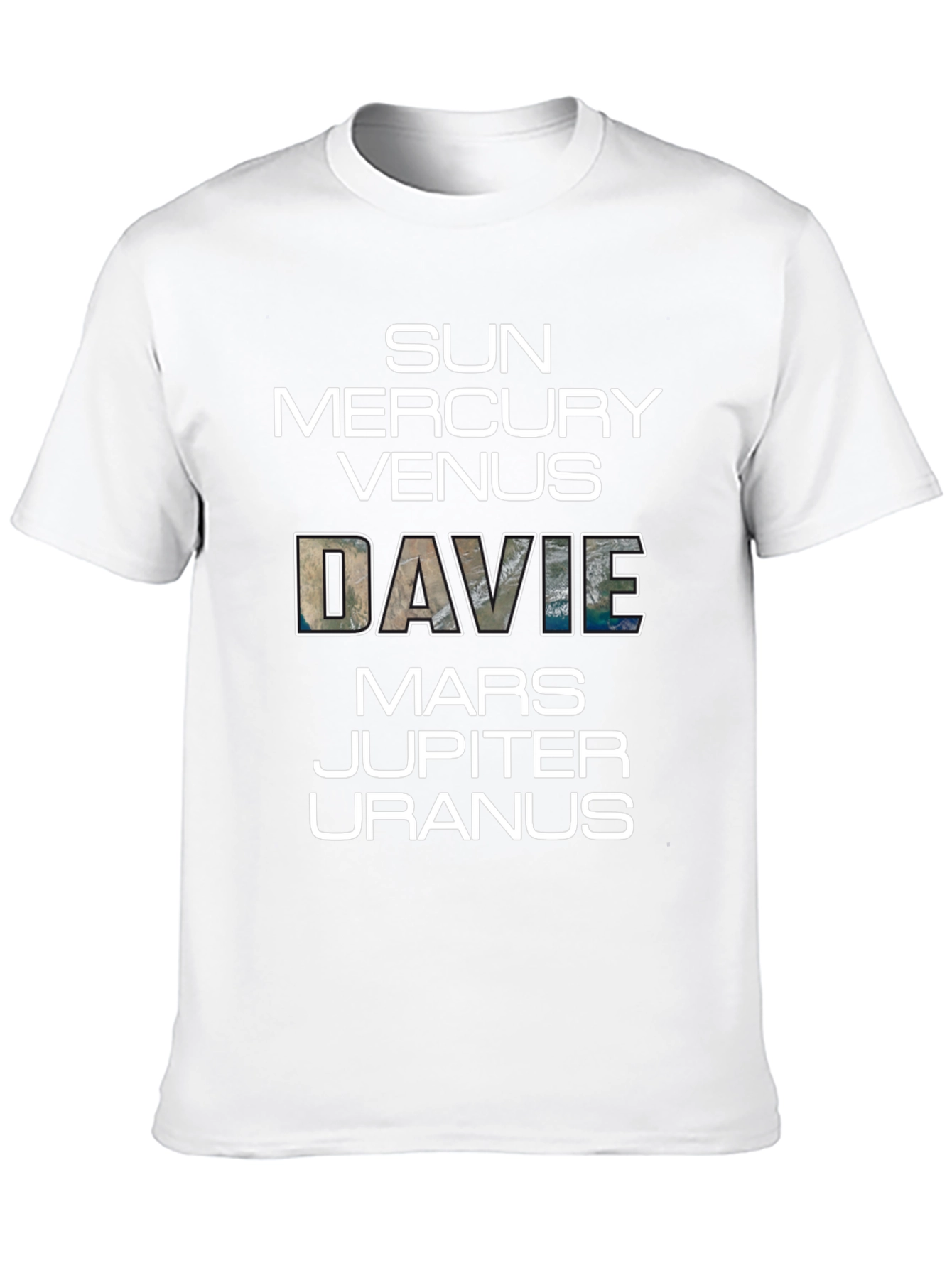 Planets Names Novelty Graphic T-Shirt