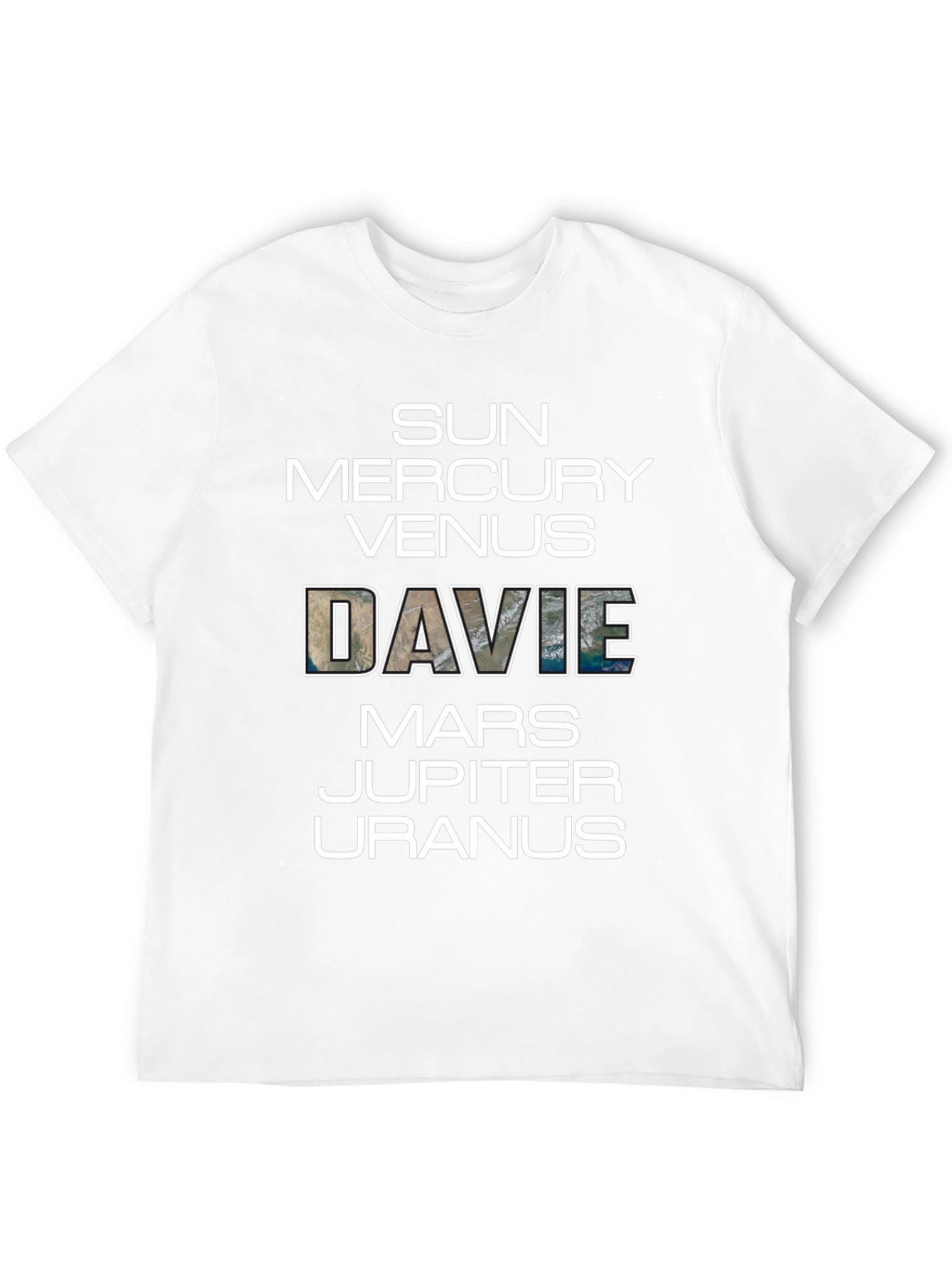 Planets Names Novelty Graphic T-Shirt