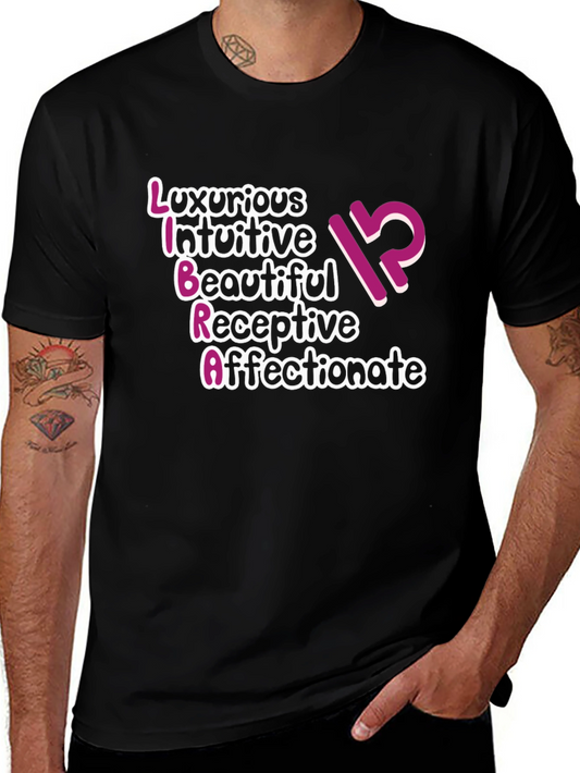 Libra Zodiac Sign T-Shirt - Luxurious Intuitive Beautiful