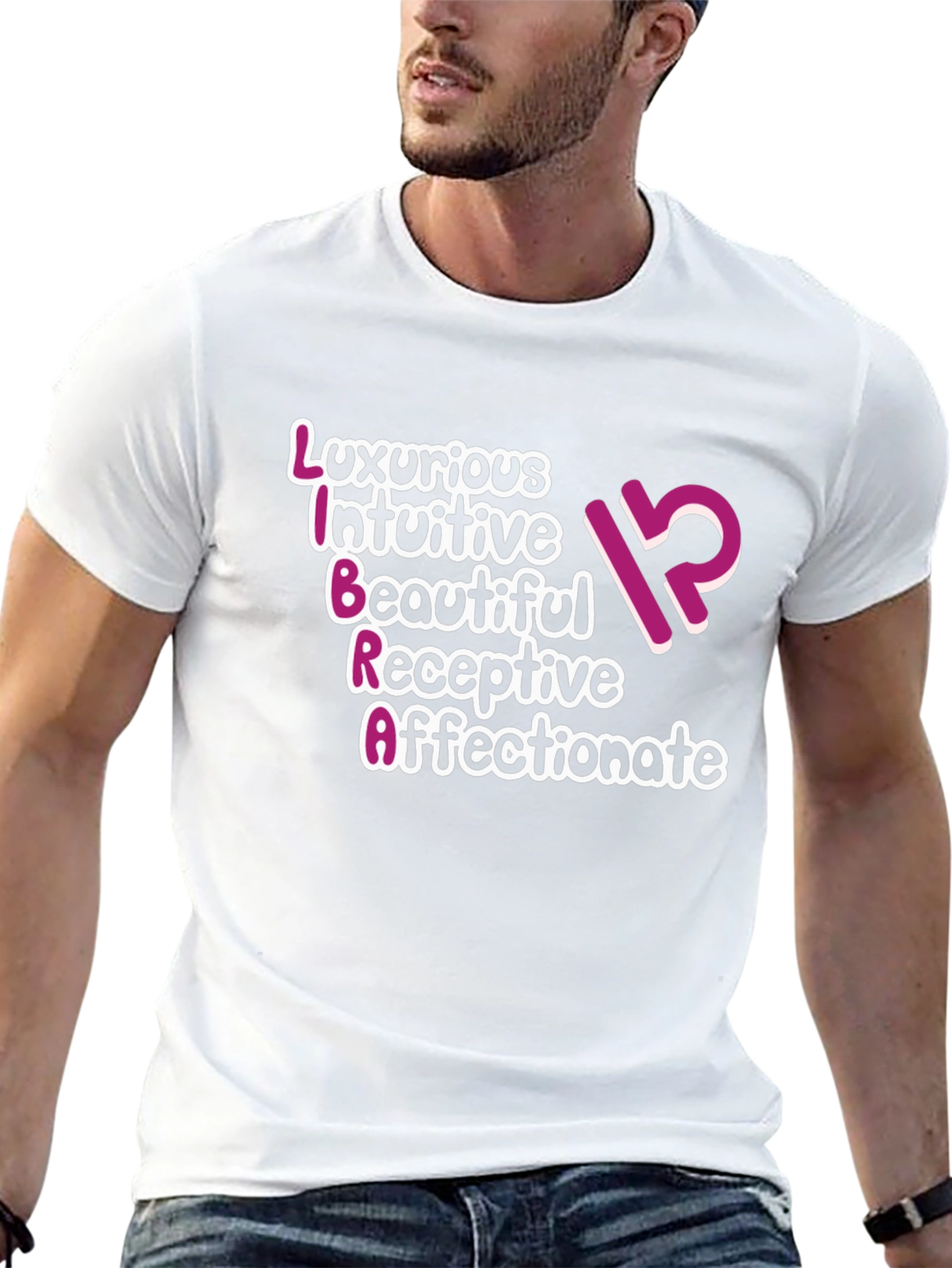 Libra Zodiac Sign T-Shirt - Luxurious Intuitive Beautiful