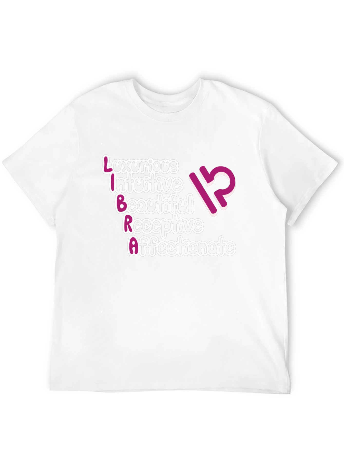 Libra Zodiac Sign T-Shirt - Luxurious Intuitive Beautiful