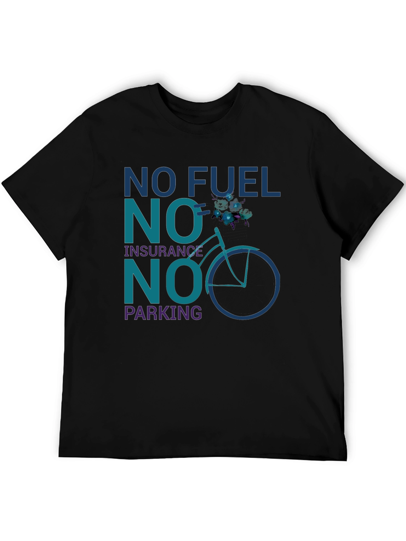 Eco-Friendly Bicycle T-Shirt - No Fuel Insurance Parking