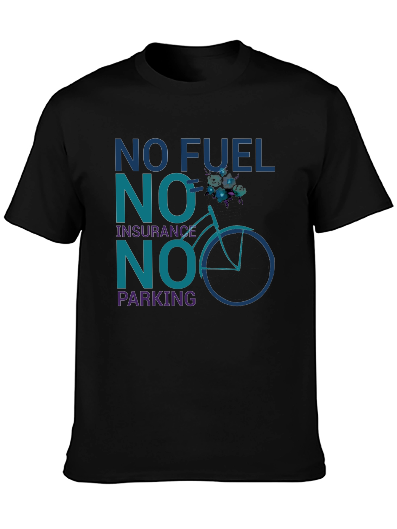 Eco-Friendly Bicycle T-Shirt - No Fuel Insurance Parking