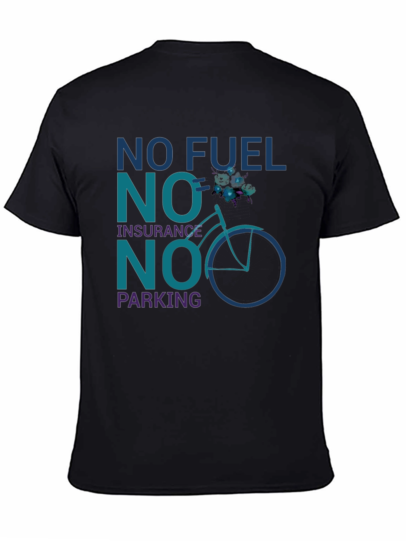 Eco-Friendly Bicycle T-Shirt - No Fuel Insurance Parking