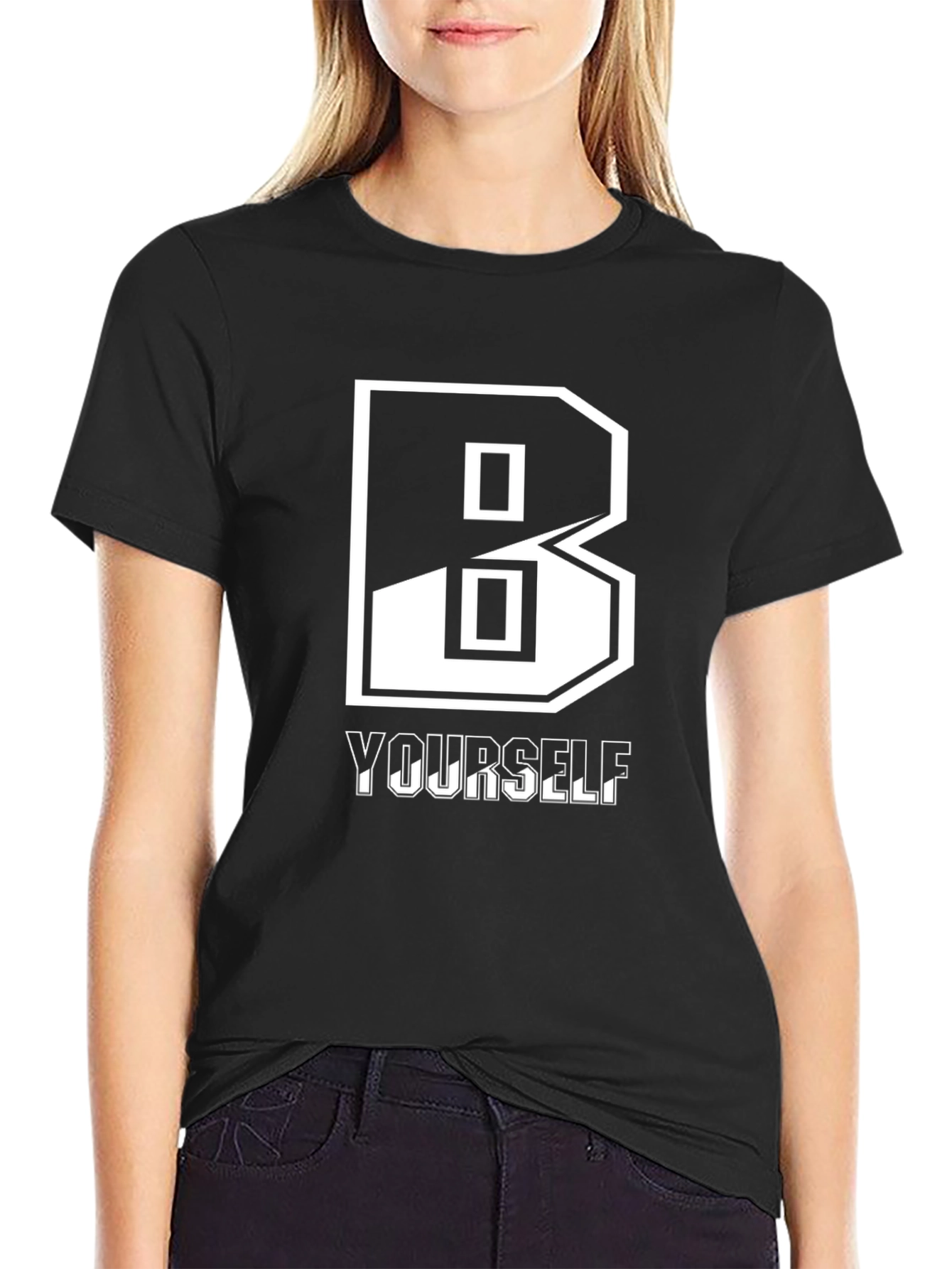 Be Yourself Graphic Tee - Stylish Black T-Shirt