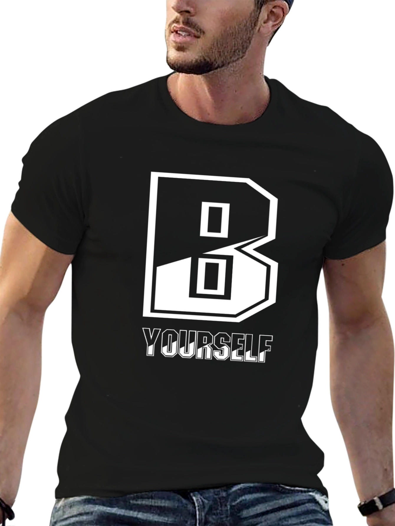 Be Yourself Graphic Tee - Stylish Black T-Shirt