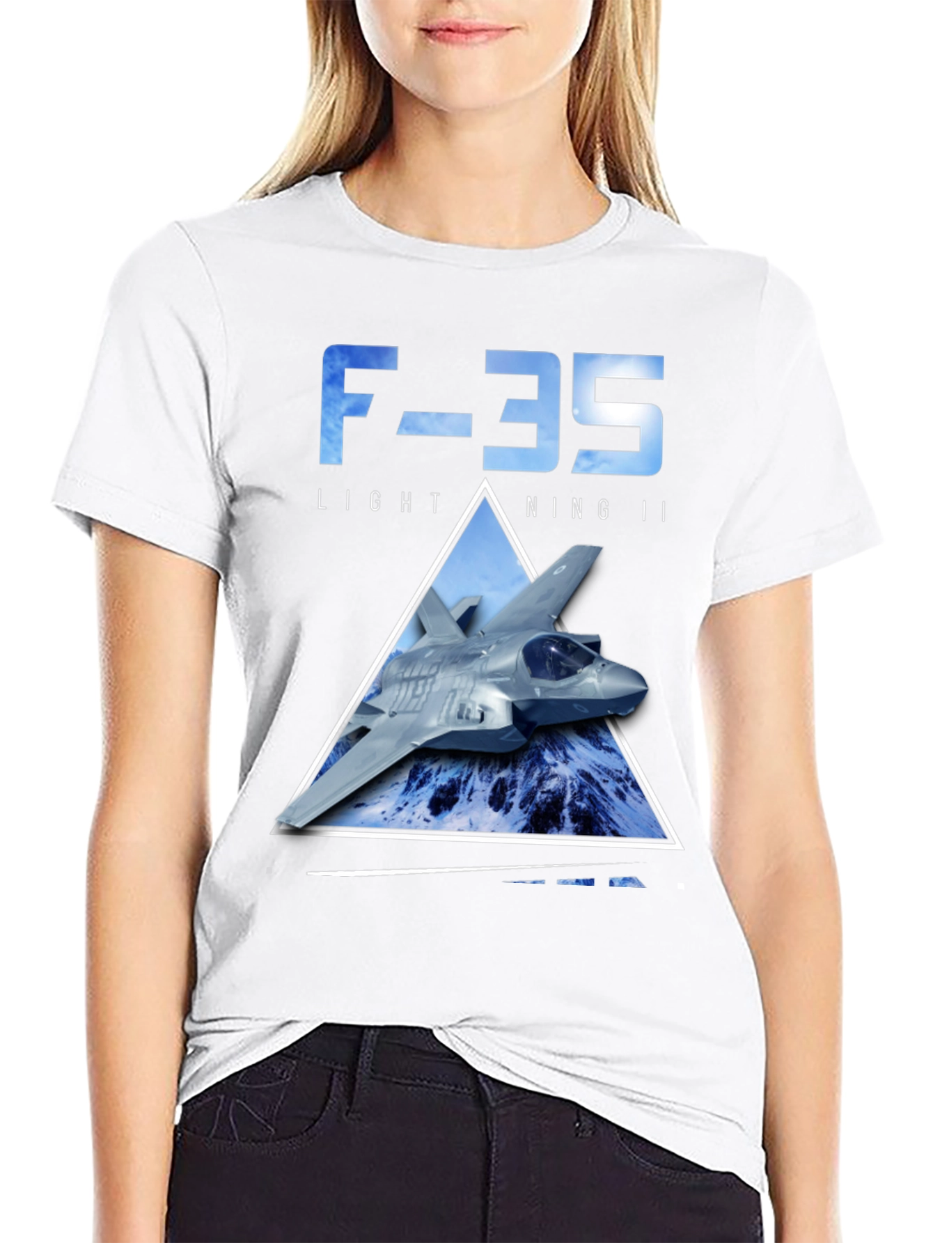 F-35 Lightning II Graphic T-Shirt - Modern Jet Design