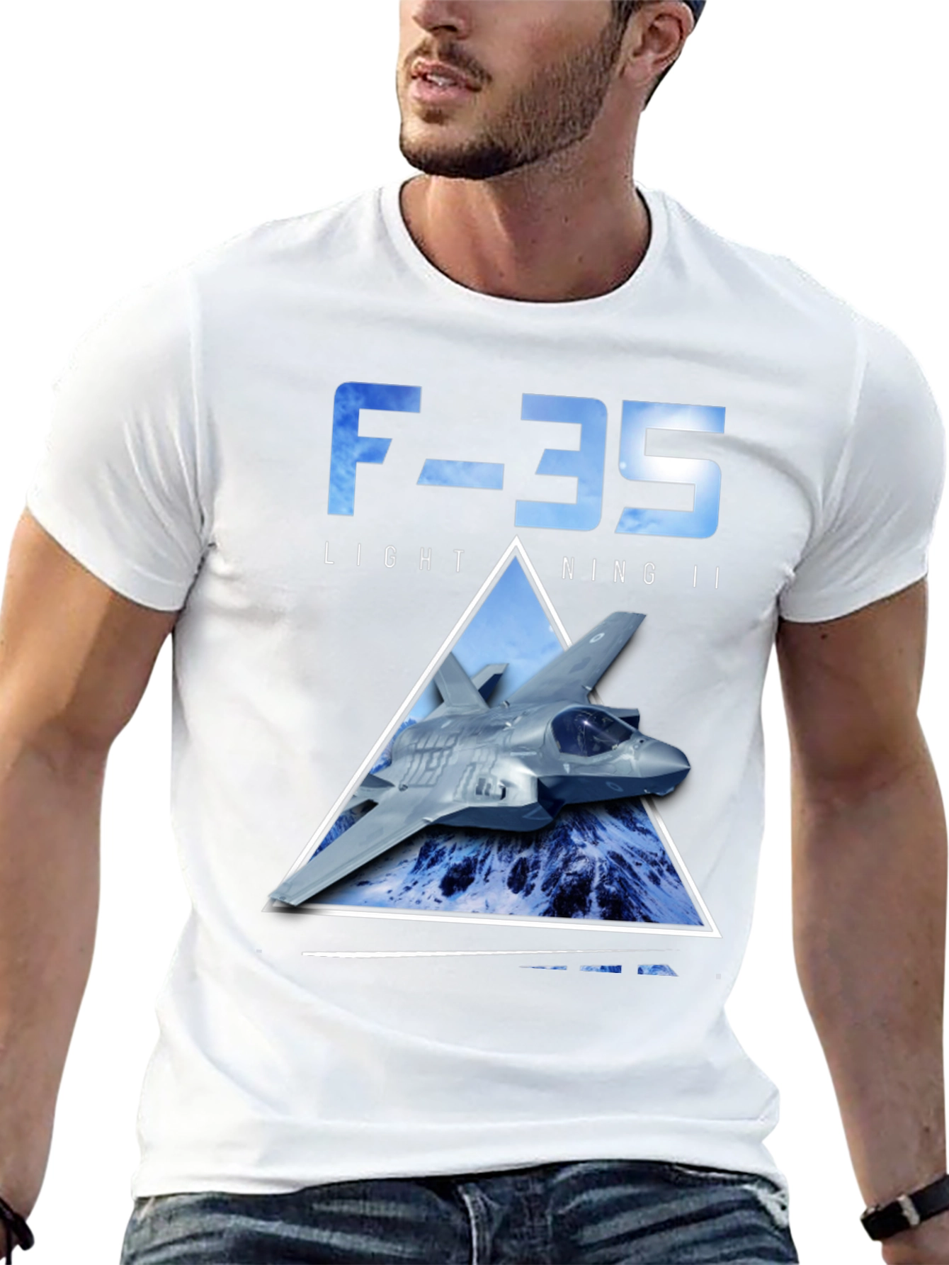 F-35 Lightning II Graphic T-Shirt - Modern Jet Design