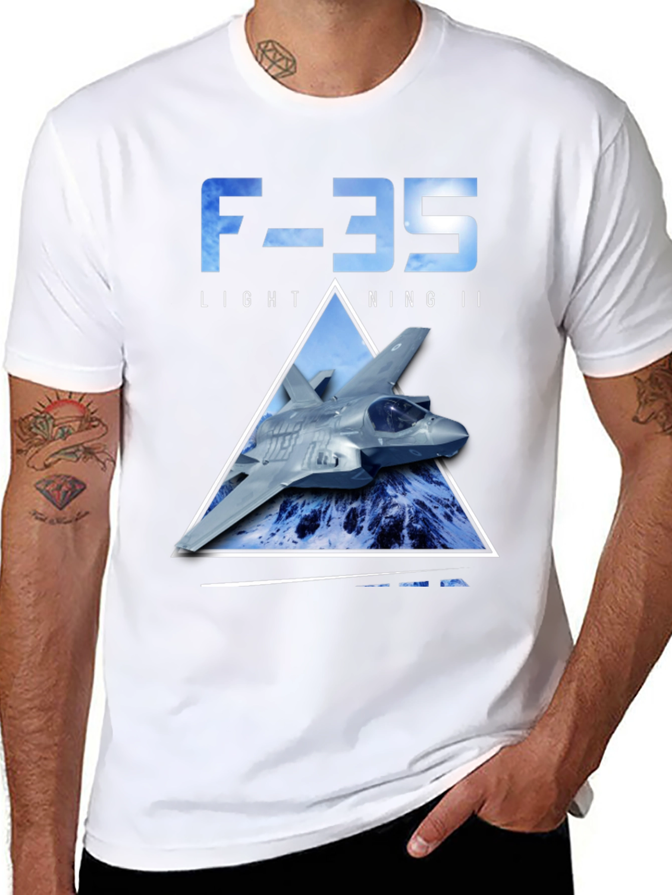 F-35 Lightning II Graphic T-Shirt - Modern Jet Design