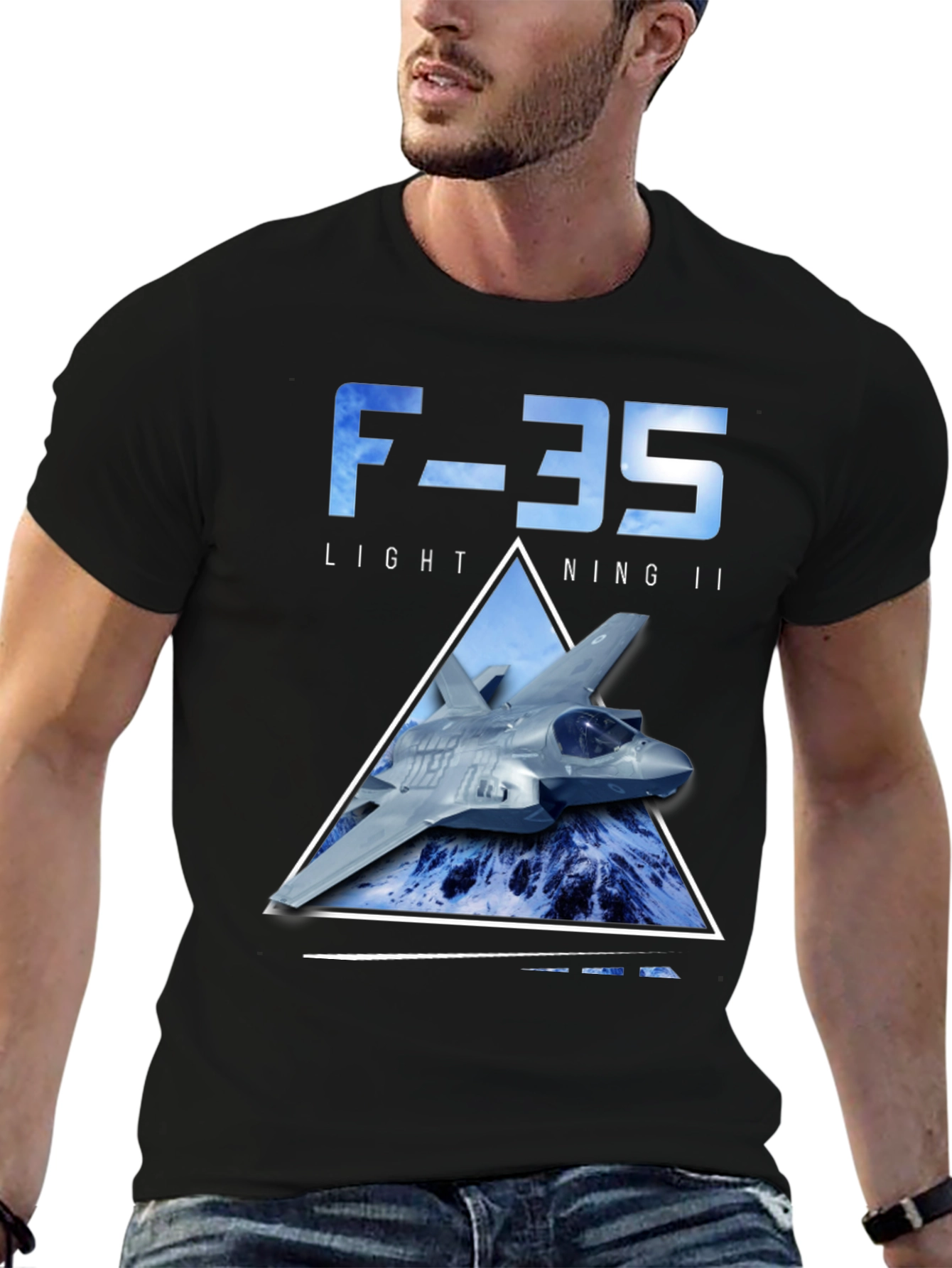 F-35 Lightning II Graphic T-Shirt - Modern Jet Design