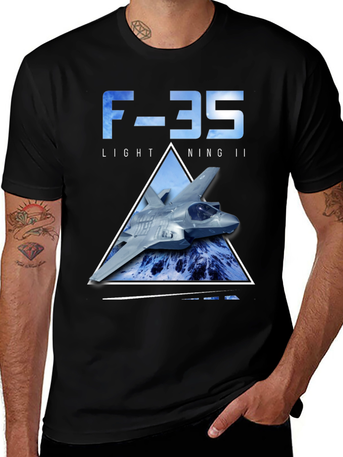 F-35 Lightning II Graphic T-Shirt - Modern Jet Design
