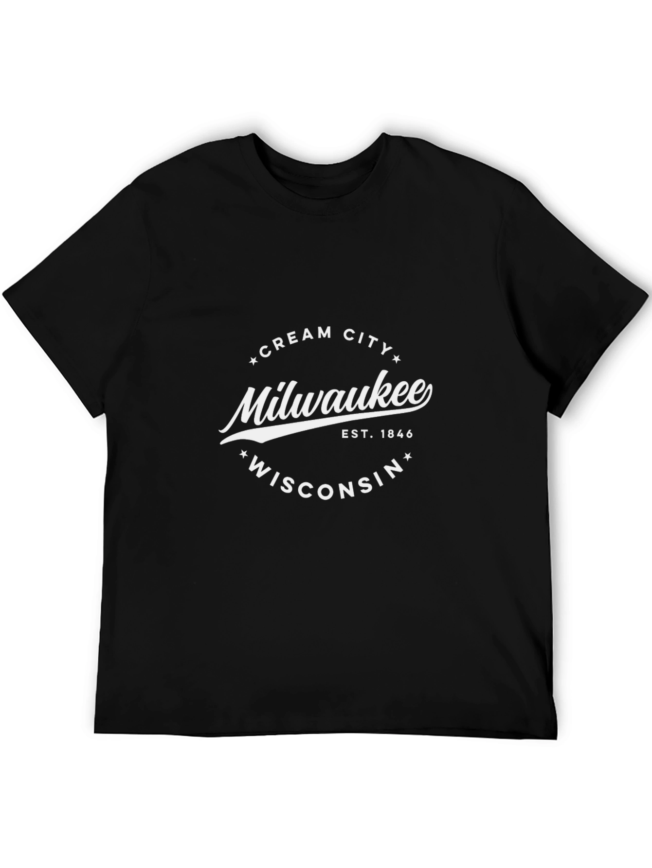 Cream City Milwaukee Wisconsin Black Tee