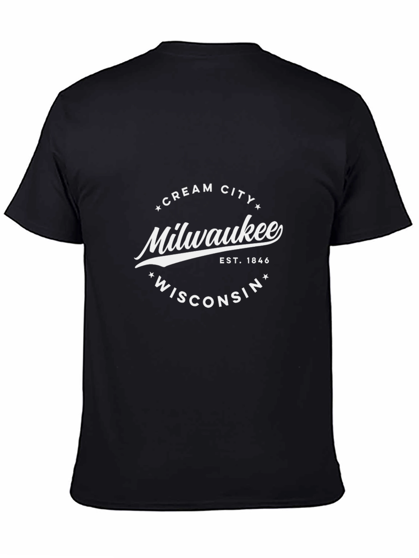 Cream City Milwaukee Wisconsin Black Tee