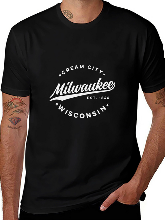 Cream City Milwaukee Wisconsin Black Tee