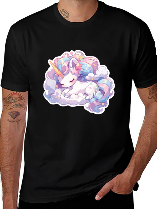 Cute Sleeping Unicorn Graphic T-Shirt