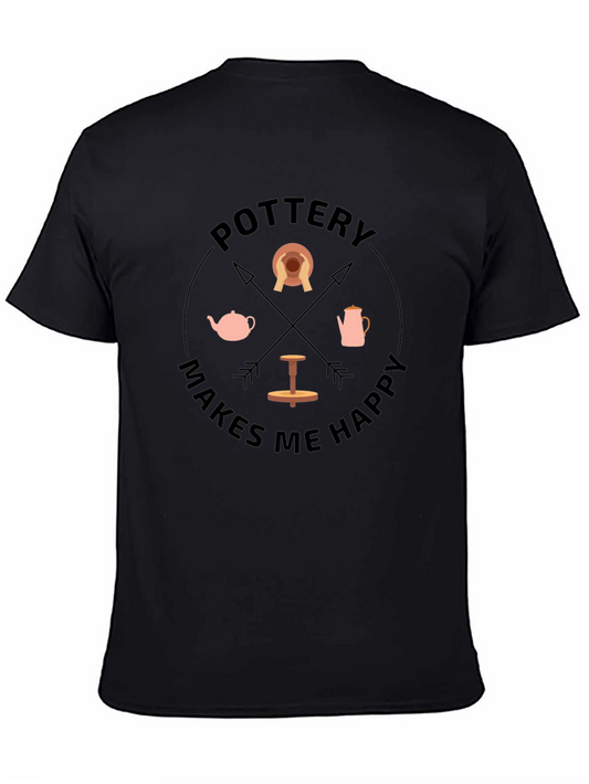 Pottery Makes Me Happy Graphic T-Shirt