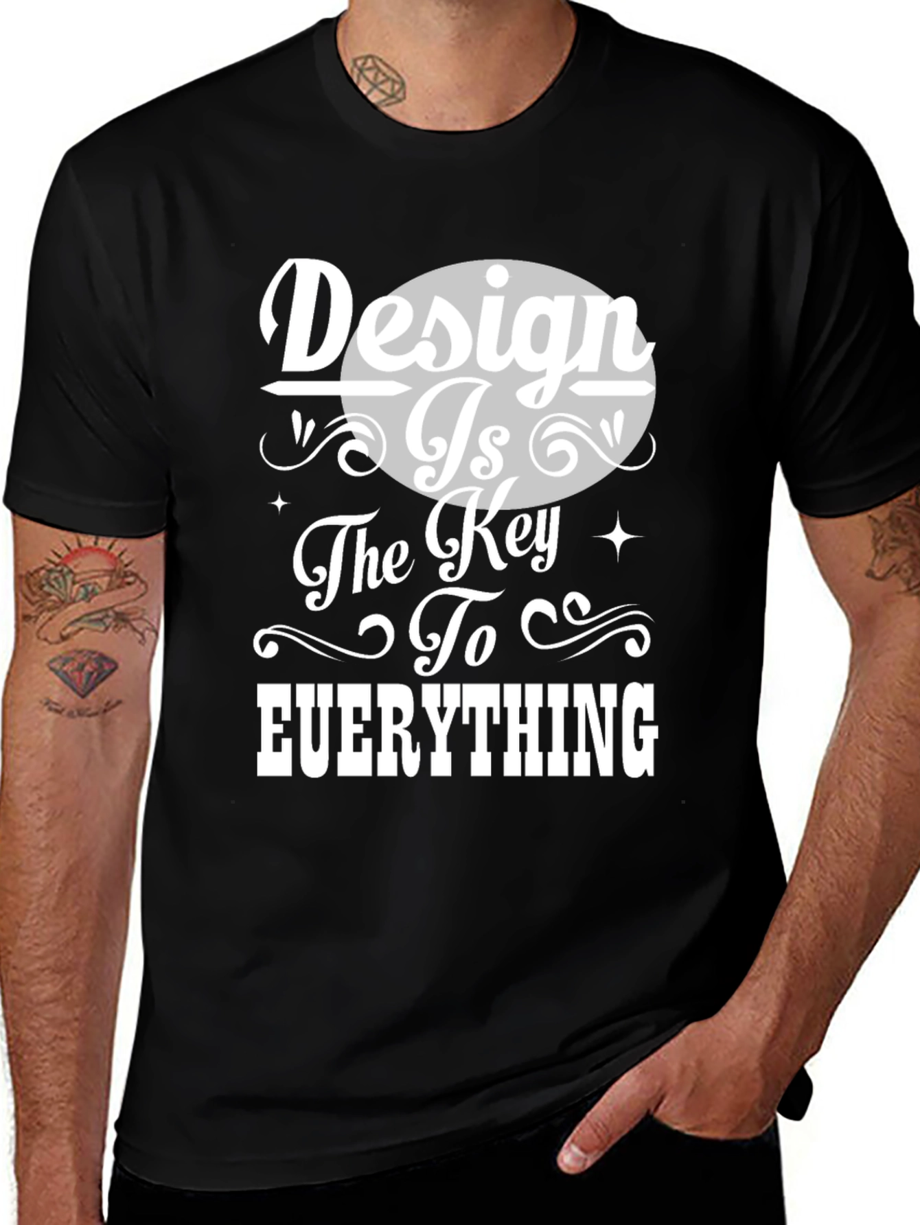 Design is Key Graphic Tee - Unisex Black T-Shirt