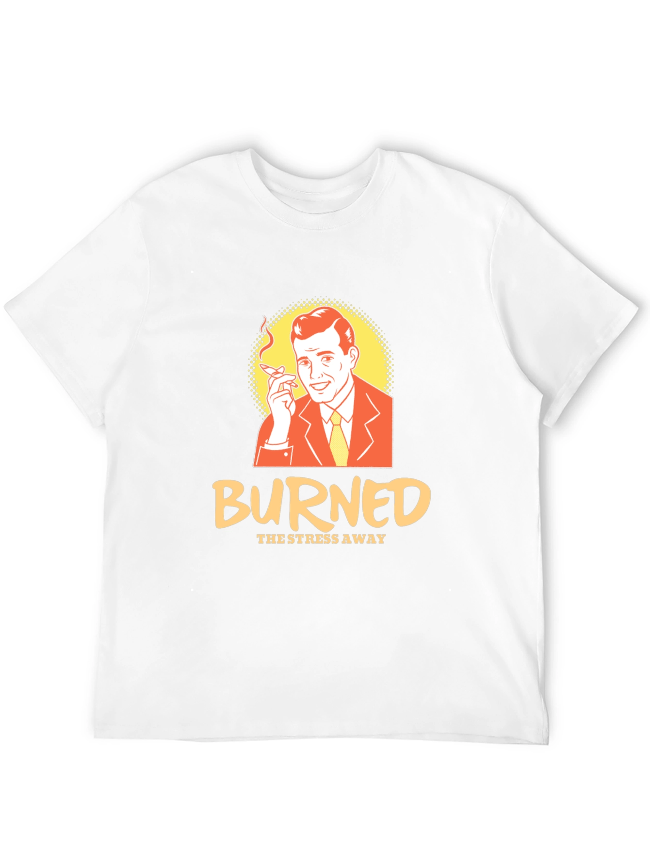 Burned Stress Away Black Graphic T-Shirt