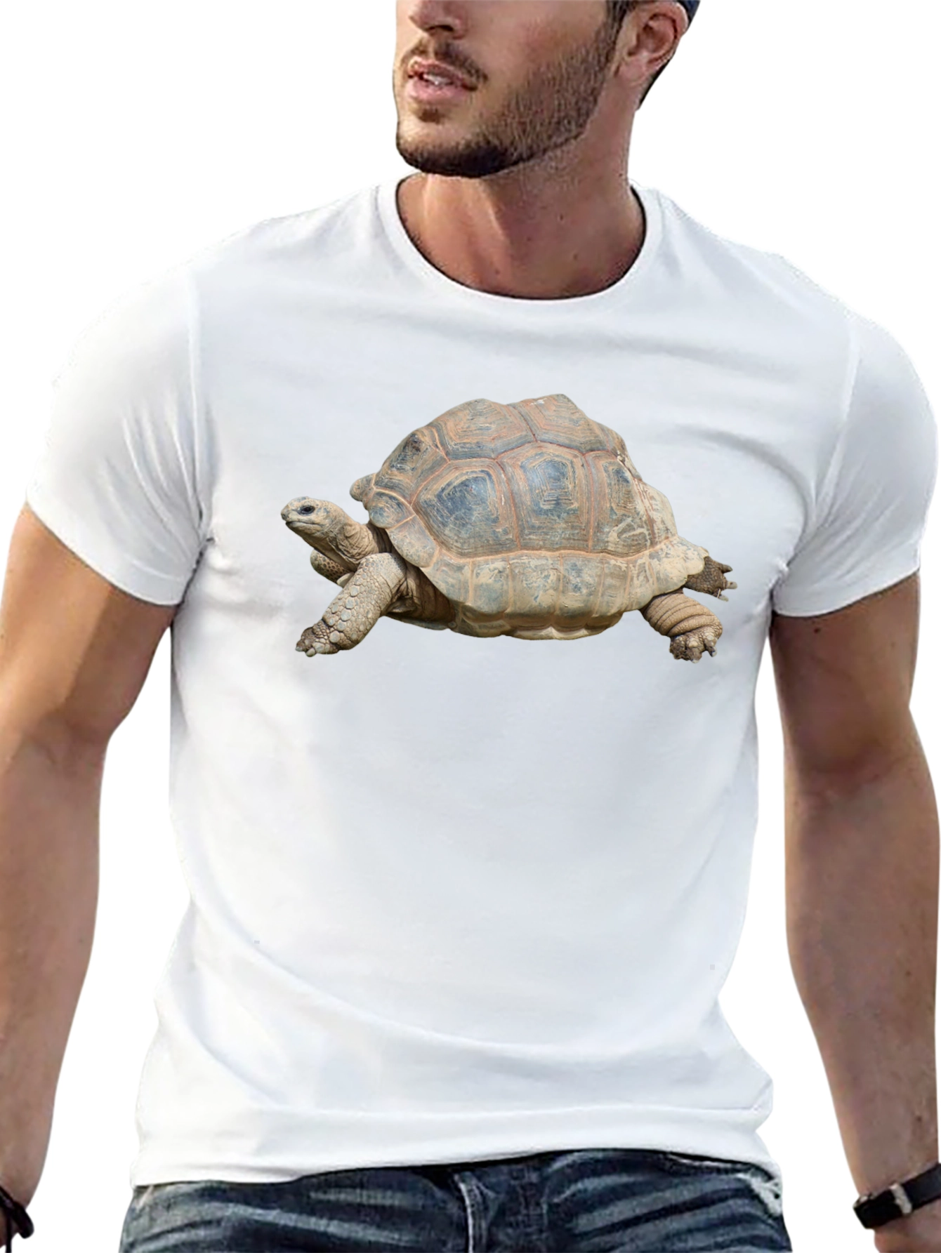 Turtle Graphic T-Shirt - Black Cotton Tee
