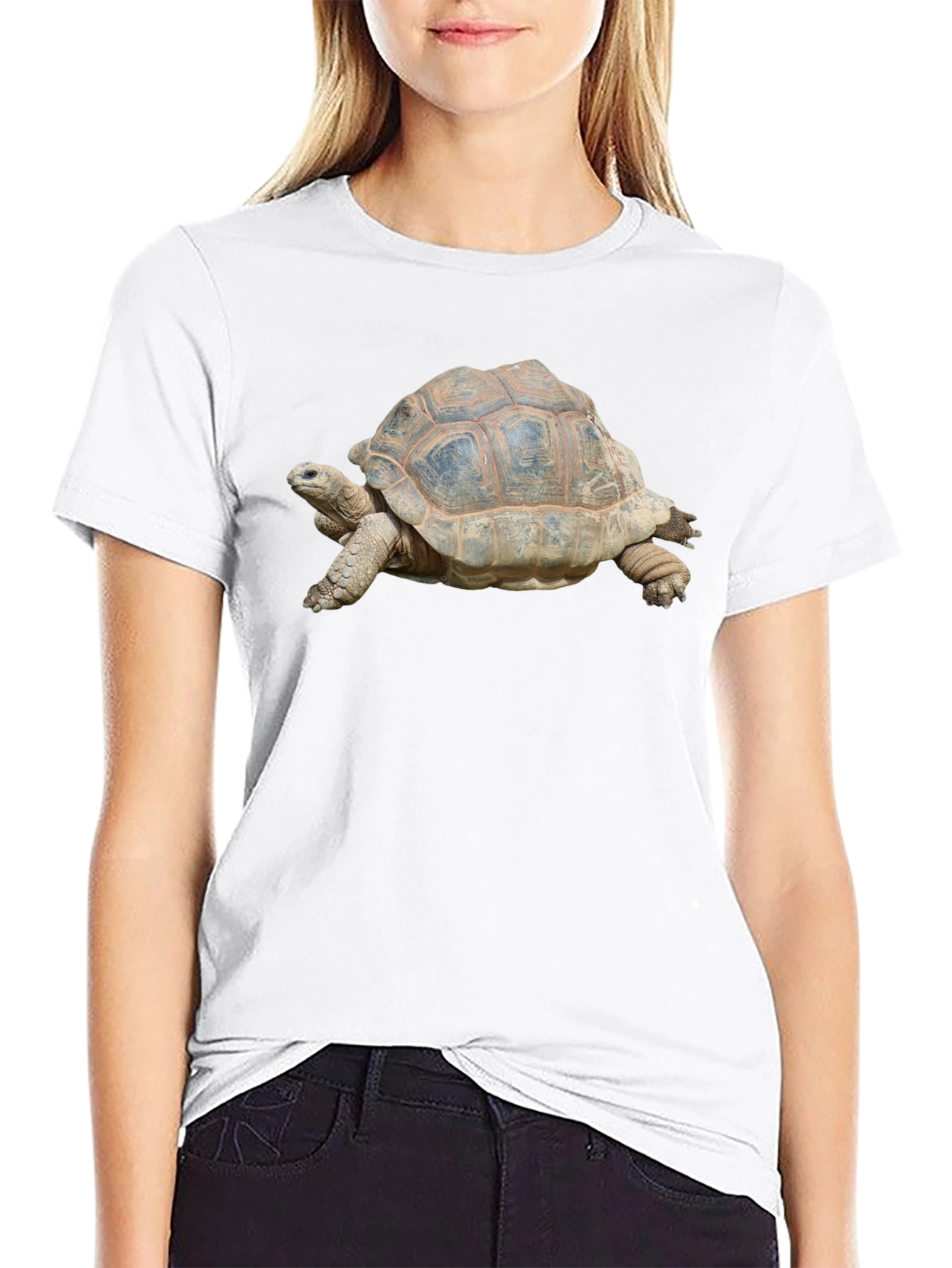 Turtle Graphic T-Shirt - Black Cotton Tee