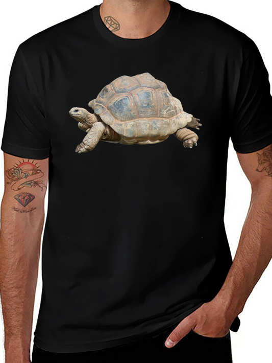 Turtle Graphic T-Shirt - Black Cotton Tee