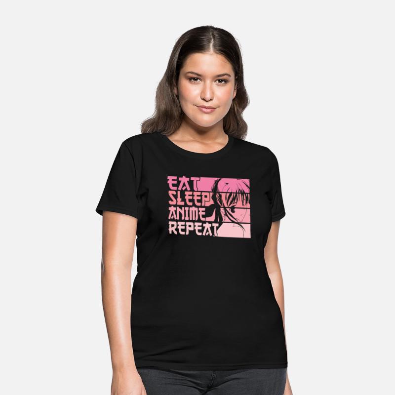 Eat Sleep Anime Repeat – Pink Manga Girl Design