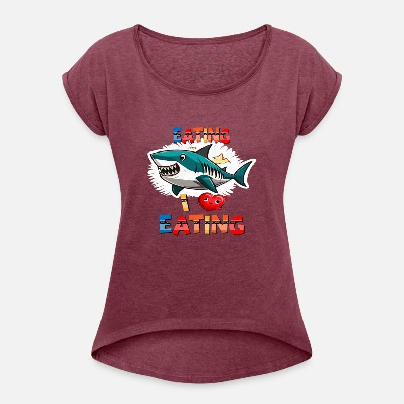 Eating I Love Eating - Cartoon Great White Shark