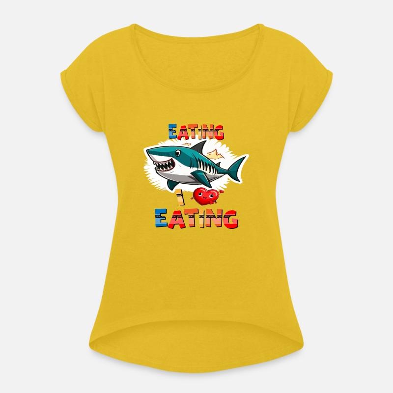 Eating I Love Eating - Cartoon Great White Shark