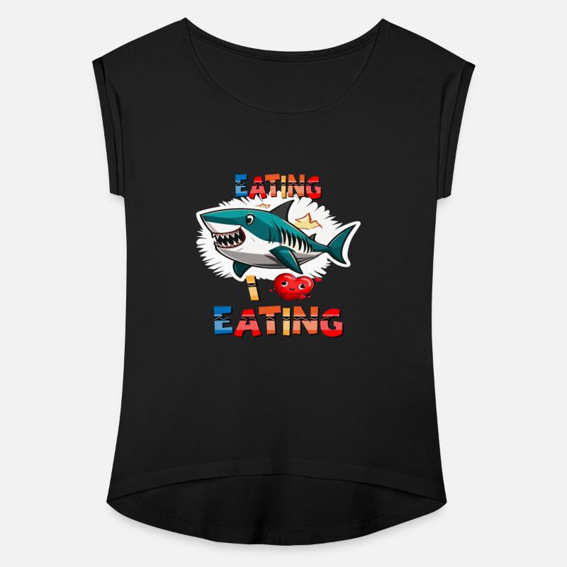 Eating I Love Eating - Cartoon Great White Shark