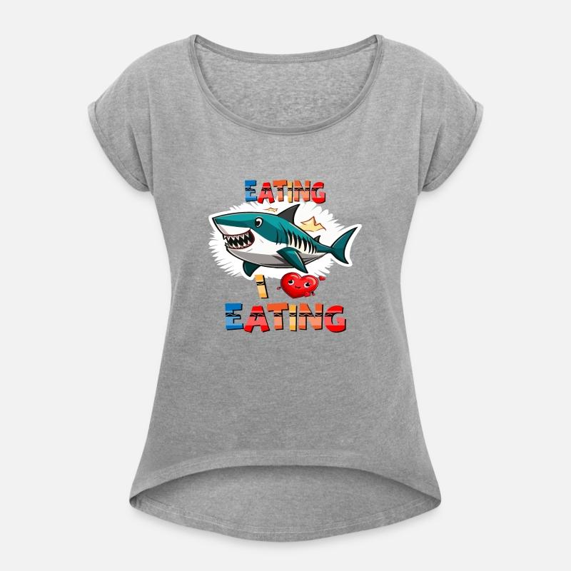 Eating I Love Eating - Cartoon Great White Shark